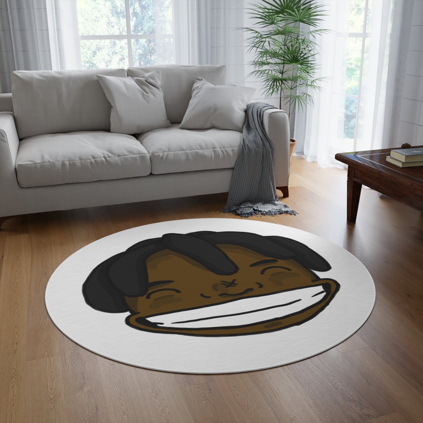 Swisha Face Logo Rug