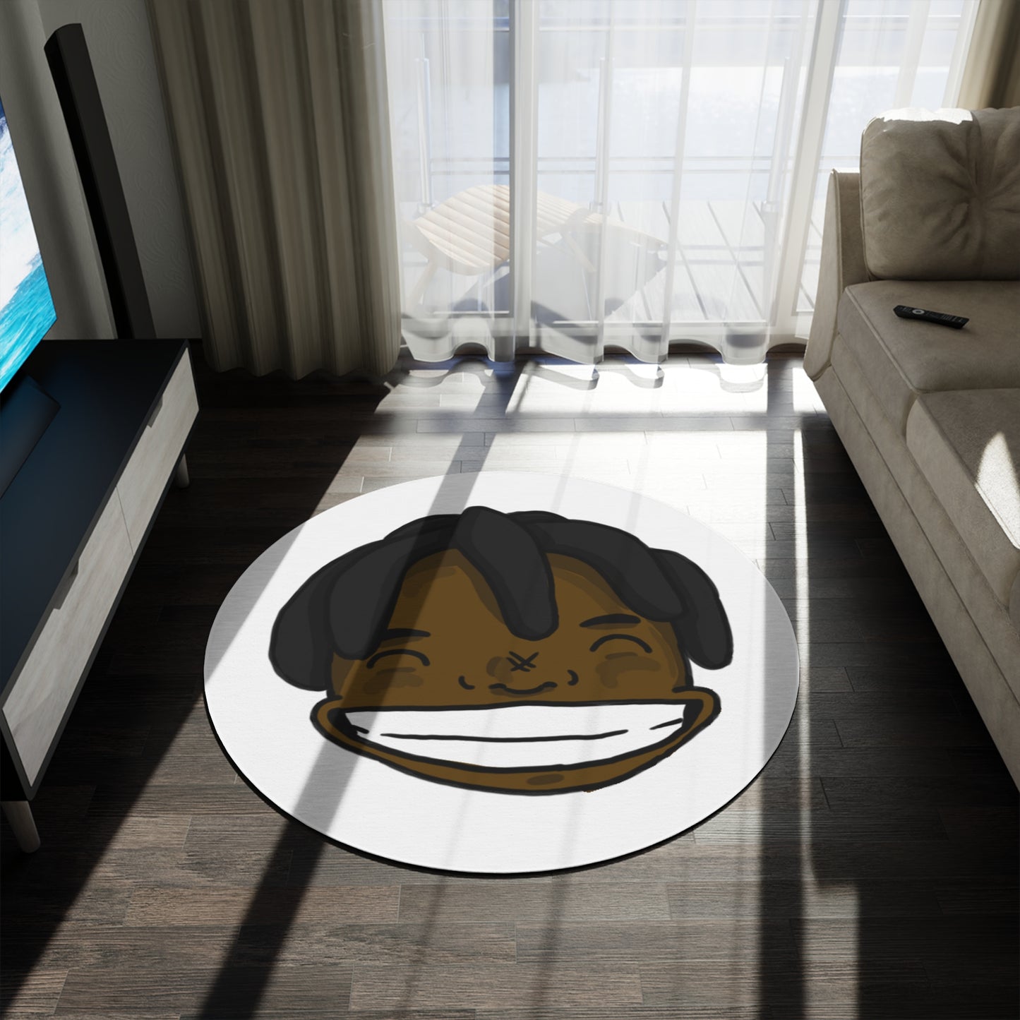 Swisha Face Logo Rug
